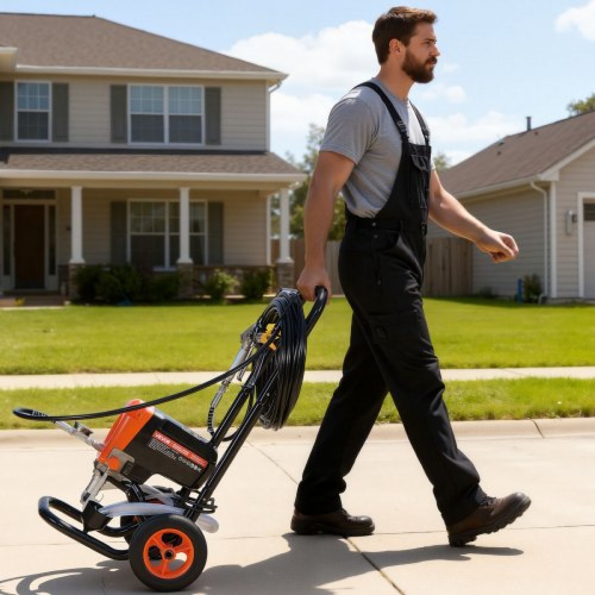 Ψεκαστήρας χρωμάτων VEVOR Stand Airless, 900W, 3300PSI Ψεκαστήρας χωρίς αέρα υψηλής πίεσης με καρότσι, βούρτσα καθαρισμού, σωλήνας, ράβδο προέκτασης, ακροφύσια, ηλεκτρικό μηχάνημα βαφής για εσωτερικούς ή εξωτερικούς χώρους σπιτιού