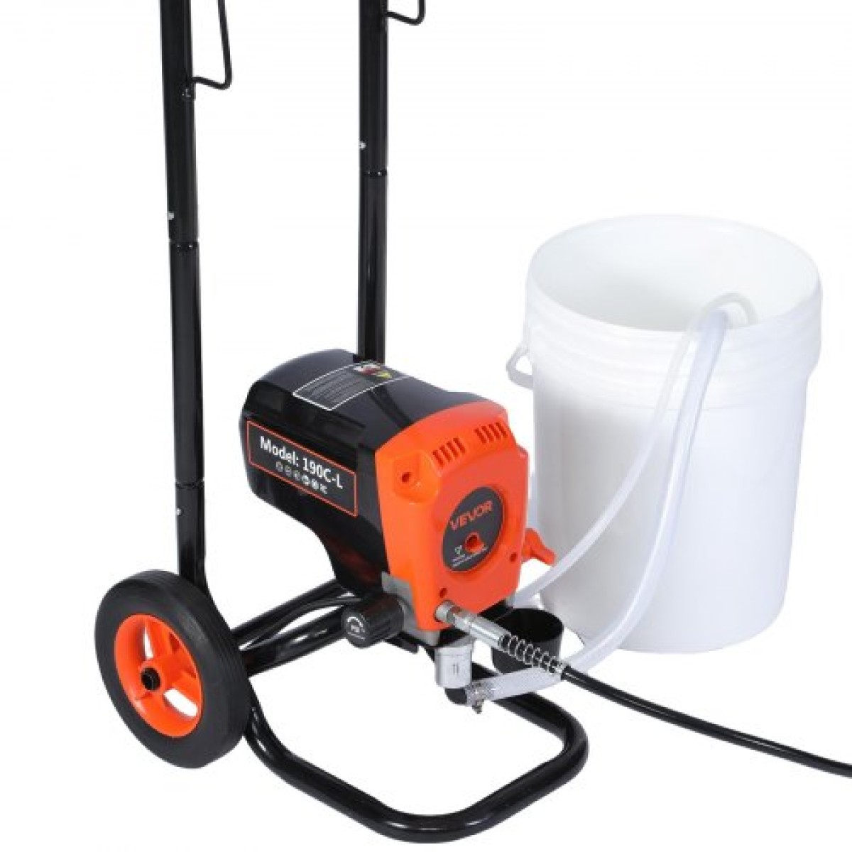 Ψεκαστήρας χρωμάτων VEVOR Stand Airless, 900W, 3300PSI Ψεκαστήρας χωρίς αέρα υψηλής πίεσης με καρότσι, βούρτσα καθαρισμού, σωλήνας, ράβδο προέκτασης, ακροφύσια, ηλεκτρικό μηχάνημα βαφής για εσωτερικούς ή εξωτερικούς χώρους σπιτιού