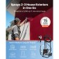 Ψεκαστήρας βαφής VEVOR Stand Airless, 650W, 3000PSI Ψεκαστήρας χωρίς αέρα υψηλής πίεσης με καρότσι, βούρτσα καθαρισμού, σωλήνας, ράβδο προέκτασης, ακροφύσια, ηλεκτρικό μηχάνημα βαφής σπρέι για εξωτερικό και εσωτερικό σπίτι