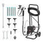 Ψεκαστήρας βαφής VEVOR Stand Airless, 650W, 3000PSI Ψεκαστήρας χωρίς αέρα υψηλής πίεσης με καρότσι, βούρτσα καθαρισμού, σωλήνας, ράβδο προέκτασης, ακροφύσια, ηλεκτρικό μηχάνημα βαφής σπρέι για εξωτερικό και εσωτερικό σπίτι