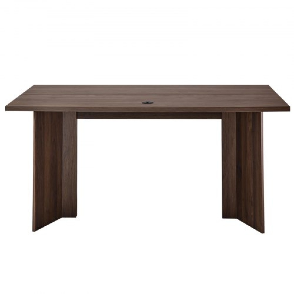 VEVOR 63 σε Executive Desk, Μεγάλο Μοντέρνο Ορθογώνιο Τραπέζι Γραφείου, Ξύλινο Τραπέζι βαρέως τύπου με τρύπα σύνδεσης καλωδίου, χωρητικότητα φόρτωσης 113 KG, Εύκολη συναρμολόγηση, για εργασία γραφής μελέτης, καρυδιά