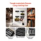 Σετ σιδηροτροχιάς VEVOR E-Track, 4 Pack Ράγες τροχιάς 0,4 m E, 2 γάντζοι σε σχήμα U, 2 βάσεις εργαλείων, 2 στηρίγματα ραφιών τροχιάς, 2 βάσεις ελαστικών, 2 δαχτυλίδια αποθήκευσης καλωδίων, 8 τελικές τάπες & 1 τσάντα, κατάλληλα για ρυμουλκούμενα φορτηγ