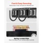 Σετ σιδηροτροχιάς VEVOR E-Track, 4 Pack Ράγες τροχιάς 0,4 m E, 2 γάντζοι σε σχήμα U, 2 βάσεις εργαλείων, 2 στηρίγματα ραφιών τροχιάς, 2 βάσεις ελαστικών, 2 δαχτυλίδια αποθήκευσης καλωδίων, 8 τελικές τάπες & 1 τσάντα, κατάλληλα για ρυμουλκούμενα φορτηγ