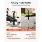 VEVOR 2267 kg A-Frame Trailer Jack, 381 mm Vertical Travel, Trailer Lift Jack with Adjustable 7-Level Drop Leg & Drill Socket, Cordless Drill Συμβατό, Κατάλληλο για RV, Utility, Yacht Trailers
