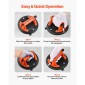 Βεντούζα VEVOR Vacuum, 203 mm Vacuum Glass Lifter με λαβή ABS, Μέγιστη ανυψωτική ικανότητα 180 kg Εργαλείο βεντούζας πλακιδίων με θήκη μεταφοράς για ανύψωση μεγάλων πλακιδίων, γρανίτη, γυψοσανίδας, παράθυρα (1-συσκευασία)