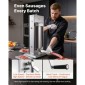 VEVOR Manual Sausage Stuffer, 33 LBS / 15 L Vertical Meat Stuffer, Heavy Duty Case Sausage Meat Stuffing Machine, Γεμιστικό από ανοξείδωτο χάλυβα διπλής ταχύτητας με 5 σωλήνες πλήρωσης, για εμπορική και οικιακή χρήση
