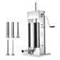 VEVOR Manual Sausage Stuffer, 33 LBS / 15 L Vertical Meat Stuffer, Heavy Duty Case Sausage Meat Stuffing Machine, Γεμιστικό από ανοξείδωτο χάλυβα διπλής ταχύτητας με 5 σωλήνες πλήρωσης, για εμπορική και οικιακή χρήση