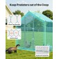 VEVOR Large Metal Chicken Coop, 2 x 1 x 2 m, Walk-in Chicken Run House με αδιάβροχο κάλυμμα & στιβαρό σκελετό, Spire Roof Poultry Cage Duck Stre for Rabbit Hen Goose Outdoor Backyard Farm Use
