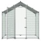 VEVOR Large Metal Chicken Coop, 2 x 1 x 2 m, Walk-in Chicken Run House με αδιάβροχο κάλυμμα & στιβαρό σκελετό, Spire Roof Poultry Cage Duck Stre for Rabbit Hen Goose Outdoor Backyard Farm Use