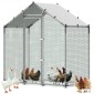 VEVOR Large Metal Chicken Coop, 2 x 1 x 2 m, Walk-in Chicken Run House με αδιάβροχο κάλυμμα & στιβαρό σκελετό, Spire Roof Poultry Cage Duck Stre for Rabbit Hen Goose Outdoor Backyard Farm Use