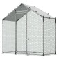 VEVOR Large Metal Chicken Coop, 2 x 1 x 2 m, Walk-in Chicken Run House με αδιάβροχο κάλυμμα & στιβαρό σκελετό, Spire Roof Poultry Cage Duck Stre for Rabbit Hen Goose Outdoor Backyard Farm Use