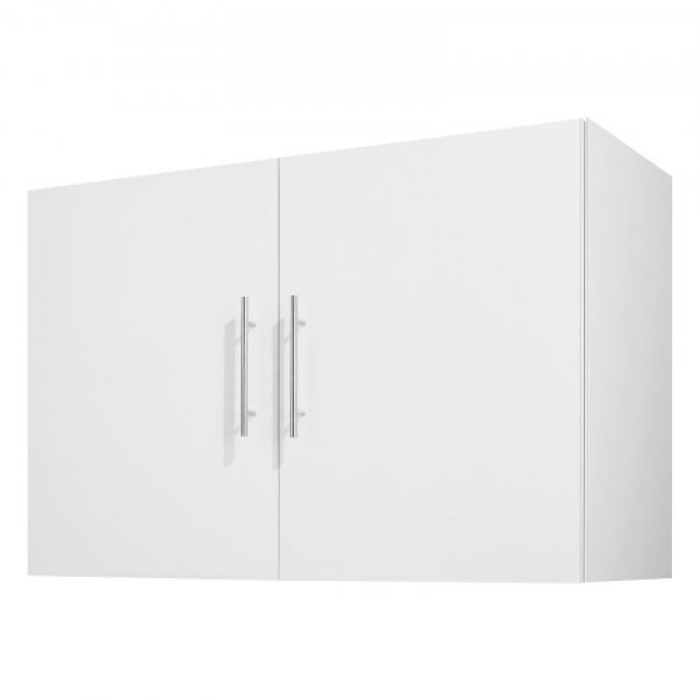 Ντουλάπι τοίχου VEVOR Laundry Room, Κρεμαστό ντουλάπι τοίχου 2 επιπέδων με ρυθμιζόμενο ράφι, ντουλάπι αποθήκευσης με 2 πόρτες, για κουζίνα, μπάνιο, πλυντήριο, 40,6 x 91,4 x 61 cm (Β x Π x Υ), Λευκό