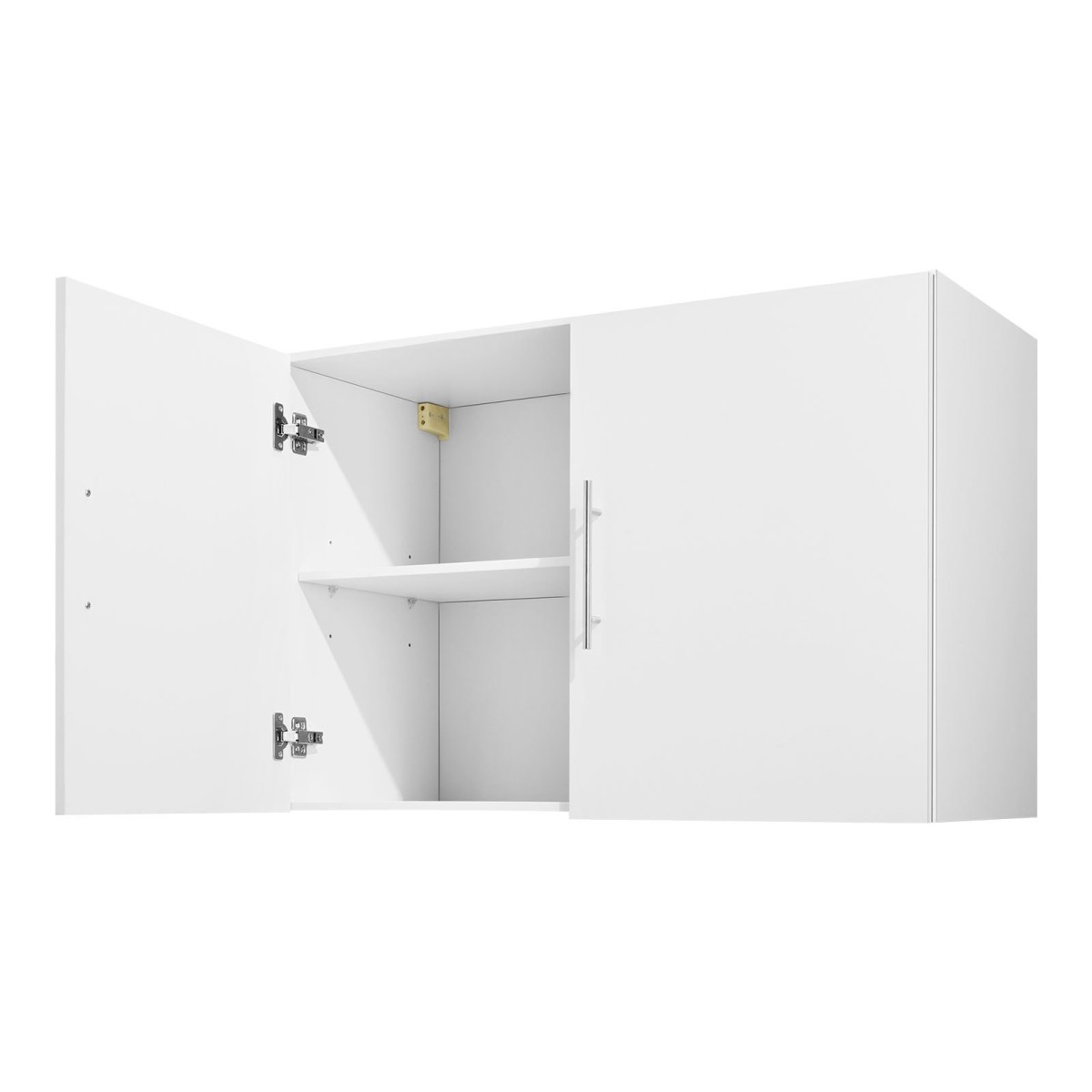 Ντουλάπι τοίχου VEVOR Laundry Room, Κρεμαστό ντουλάπι τοίχου 2 επιπέδων με ρυθμιζόμενο ράφι, ντουλάπι αποθήκευσης με 2 πόρτες, για κουζίνα, μπάνιο, πλυντήριο, 40,6 x 91,4 x 61 cm (Β x Π x Υ), Λευκό