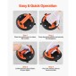 Βεντούζα VEVOR Vacuum, 203 mm Vacuum Glass Lifter με Μεταλλική Λαβή, Μέγιστη Ανυψωτική ικανότητα 195 kg Εργαλείο βεντούζας πλακιδίων με θήκη μεταφοράς για ανύψωση μεγάλων πλακιδίων, γρανίτη, γυψοσανίδα, παράθυρα (2-συσκευασία)