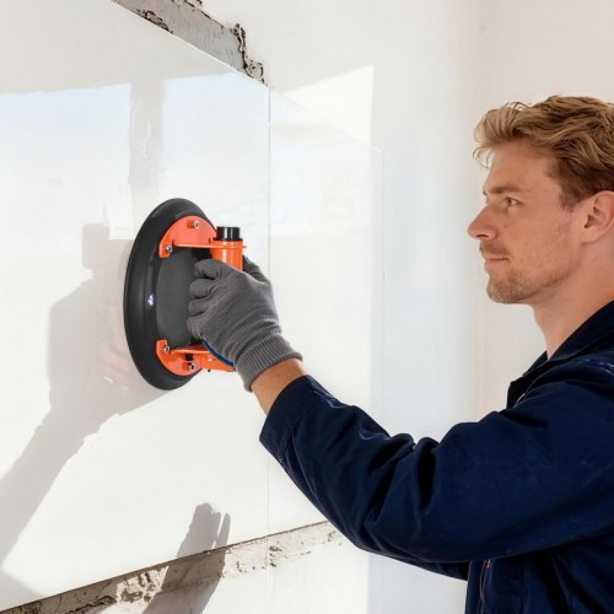 Βεντούζα VEVOR Vacuum, 203 mm Vacuum Glass Lifter με Μεταλλική Λαβή, Μέγιστη Ανυψωτική ικανότητα 195 kg Εργαλείο βεντούζας πλακιδίων με θήκη μεταφοράς για ανύψωση μεγάλων πλακιδίων, γρανίτη, γυψοσανίδα, παράθυρα (2-συσκευασία)