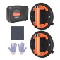 Βεντούζα VEVOR Vacuum, 203 mm Vacuum Glass Lifter με Μεταλλική Λαβή, Μέγιστη Ανυψωτική ικανότητα 195 kg Εργαλείο βεντούζας πλακιδίων με θήκη μεταφοράς για ανύψωση μεγάλων πλακιδίων, γρανίτη, γυψοσανίδα, παράθυρα (2-συσκευασία)