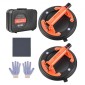 Βεντούζα VEVOR Vacuum, 203 mm Vacuum Glass Lifter με Μεταλλική Λαβή, Μέγιστη Ανυψωτική ικανότητα 195 kg Εργαλείο βεντούζας πλακιδίων με θήκη μεταφοράς για ανύψωση μεγάλων πλακιδίων, γρανίτη, γυψοσανίδα, παράθυρα (2-συσκευασία)
