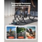 VEVOR Bike Trainer, 660,4-736,6 mm & 700C Wheels, Πτυσσόμενη βάση Fluid Bicycle Stationary Trainer για ιππασία σε εσωτερικό χώρο με σουβλάκι γρήγορης απελευθέρωσης & μπλοκ μπροστινού τροχού, ταιριάζει σε ποδήλατα δρόμου, μαύρο