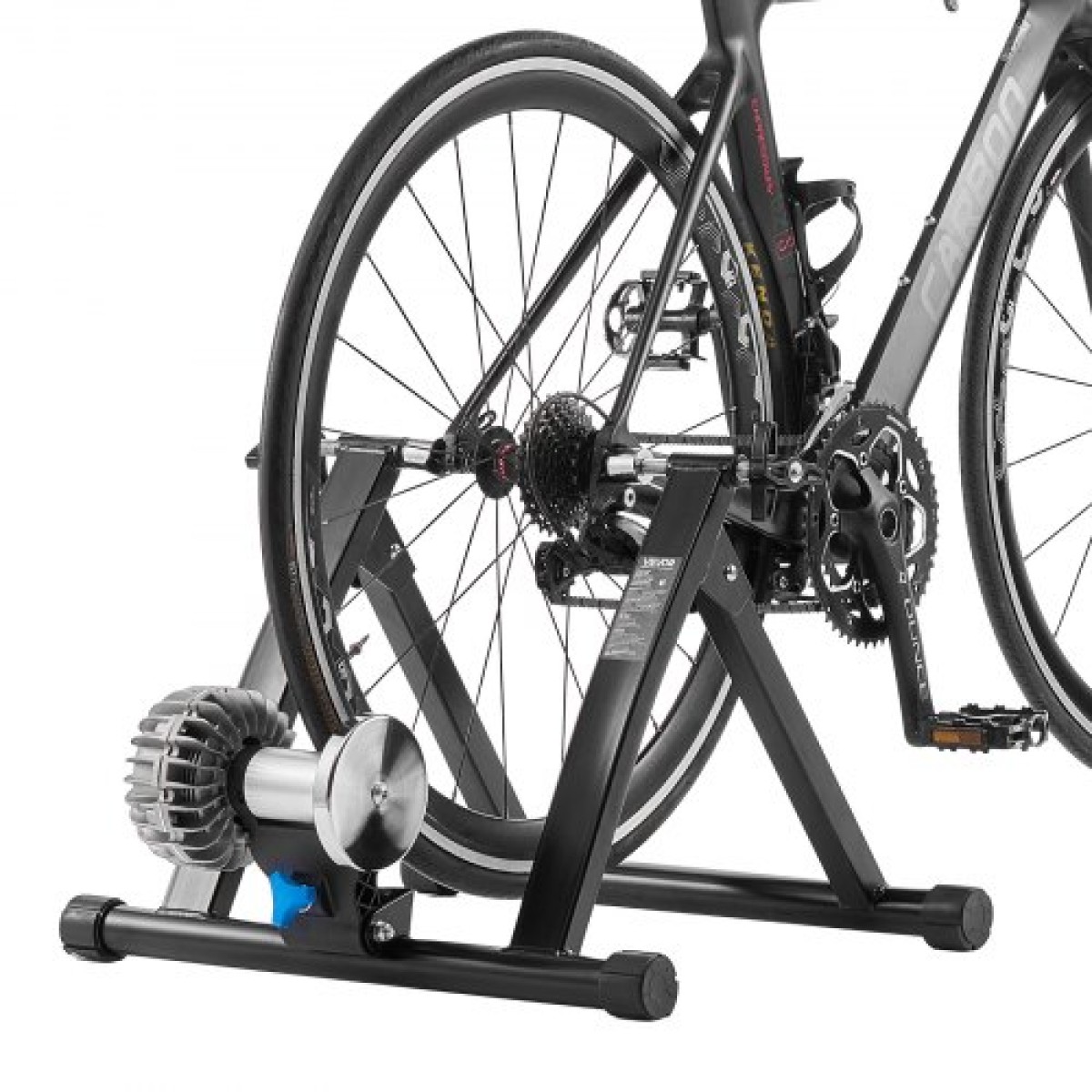 VEVOR Bike Trainer, 660,4-736,6 mm & 700C Wheels, Πτυσσόμενη βάση Fluid Bicycle Stationary Trainer για ιππασία σε εσωτερικό χώρο με σουβλάκι γρήγορης απελευθέρωσης & μπλοκ μπροστινού τροχού, ταιριάζει σε ποδήλατα δρόμου, μαύρο