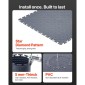 VEVOR Πλακάκια δαπέδου γκαράζ Interlocking, 8 Pack 513 x 513 x 5 mm Interlocking Modular Floor Garage Galage Poss, Diamond Plate Αντιολισθητικά χαλάκια PVC για εργαστήριο, Αποθήκη, Εργαλειοθήκη, Γκρι γραφίτη