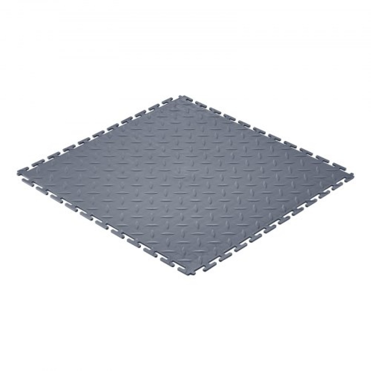 VEVOR Πλακάκια δαπέδου γκαράζ Interlocking, 8 Pack 513 x 513 x 5 mm Interlocking Modular Floor Garage Galage Poss, Diamond Plate Αντιολισθητικά χαλάκια PVC για εργαστήριο, Αποθήκη, Εργαλειοθήκη, Γκρι γραφίτη