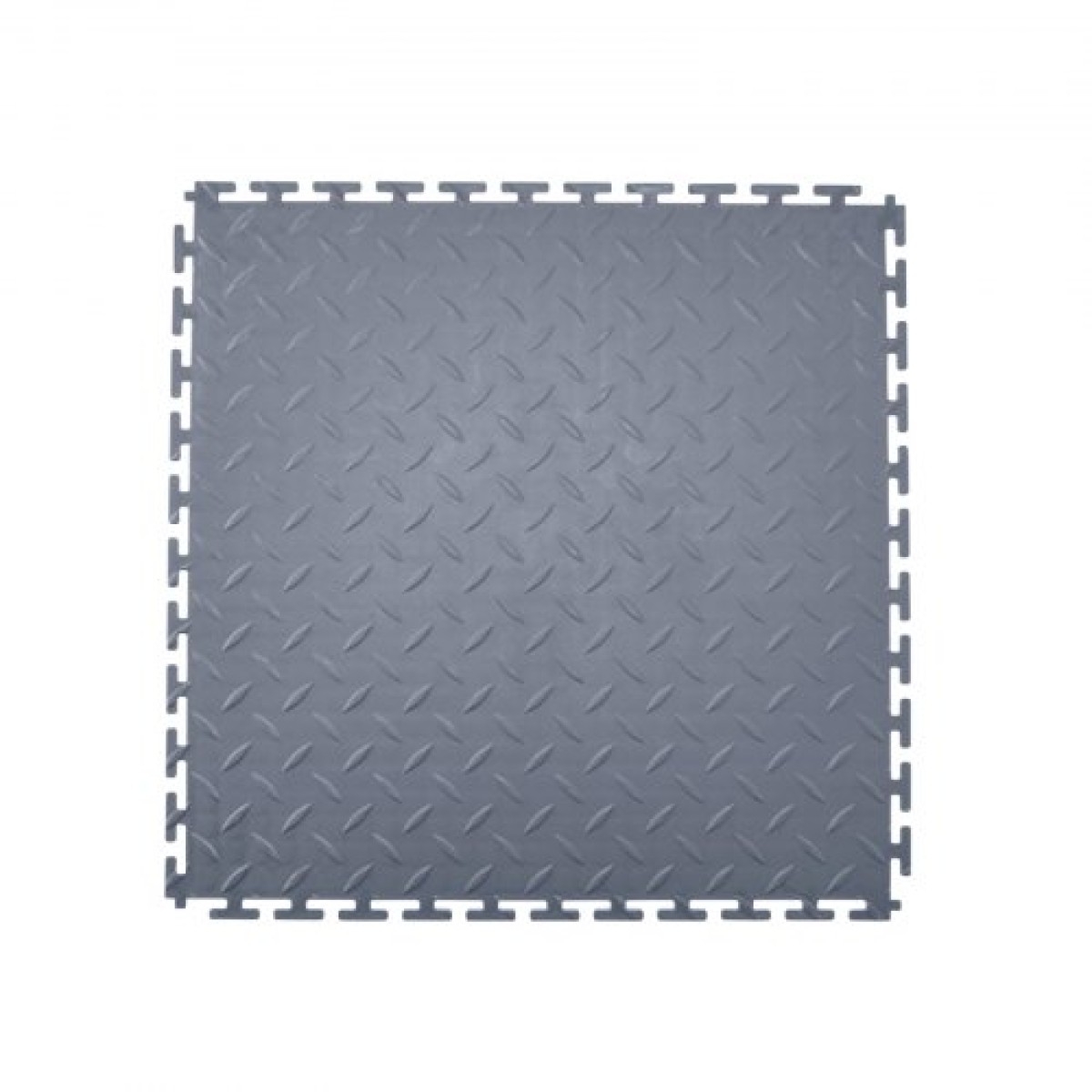 VEVOR Πλακάκια δαπέδου γκαράζ Interlocking, 8 Pack 513 x 513 x 5 mm Interlocking Modular Floor Garage Galage Poss, Diamond Plate Αντιολισθητικά χαλάκια PVC για εργαστήριο, Αποθήκη, Εργαλειοθήκη, Γκρι γραφίτη