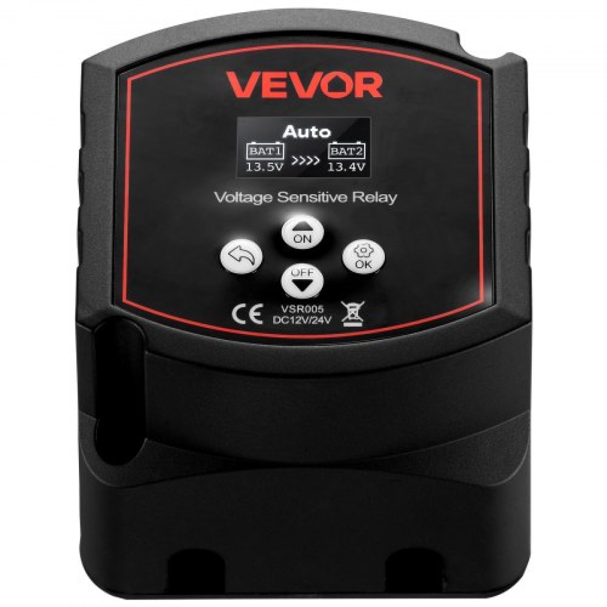 VEVOR Dual Battery Isolator, 12V 300 Amp, χειροκίνητο και αυτόματο VSR Voltage Sensitive Relay με οθόνη LCD, Smart Battery Isolator για μπαταρίες λιθίου και μολύβδου, για φορτηγό αυτοκινήτου RV UTV ATV Boat