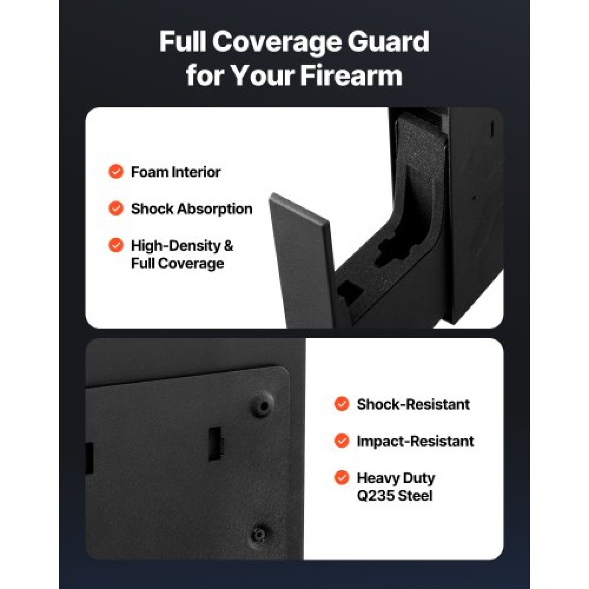 Χρηματοκιβώτιο VEVOR Gun Safe, Slider Handgun Gun χρηματοκιβώτιο με δακτυλικό αποτύπωμα/κωδικό πρόσβασης/κλειδί, θήκη πυροβόλων όπλων γρήγορης πρόσβασης 3 κατευθύνσεων με φωτισμό για 1 πιστόλι & γεμιστήρα, τοποθετημένο κουτί πιστολιού για κομοδίνο κομ