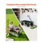 VEVOR Pull-Along Wagon για παιδιά, Βαγόνια νηπίων 101 cm με πτυσσόμενο ξύλινο πάνελ και λαβή, υποστηρίζει ελαστικά παντός εδάφους έως 250 kg, 25,4 cm, Δώρο γενεθλίων για παιδικό καρότσι για παιδική κηπουρική