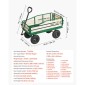 VEVOR Pull-Along Wagon για παιδιά, Βαγόνια νηπίων 101 cm με πτυσσόμενο ξύλινο πάνελ και λαβή, υποστηρίζει ελαστικά παντός εδάφους έως 250 kg, 25,4 cm, Δώρο γενεθλίων για παιδικό καρότσι για παιδική κηπουρική