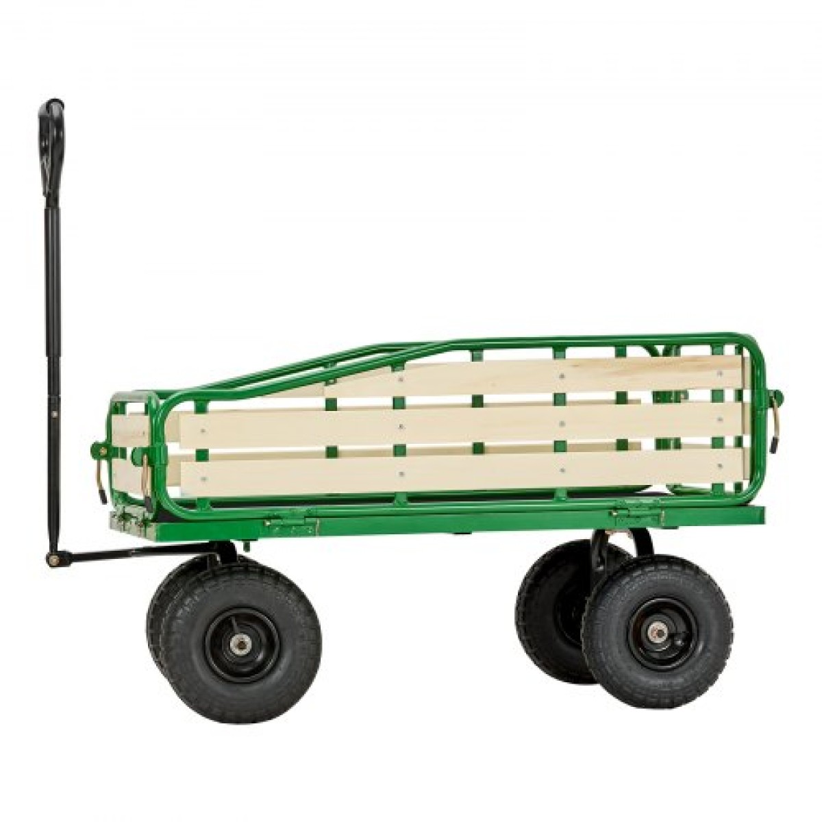 VEVOR Pull-Along Wagon για παιδιά, Βαγόνια νηπίων 101 cm με πτυσσόμενο ξύλινο πάνελ και λαβή, υποστηρίζει ελαστικά παντός εδάφους έως 250 kg, 25,4 cm, Δώρο γενεθλίων για παιδικό καρότσι για παιδική κηπουρική