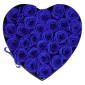 VEVOR Forever Flowers, 27 διατηρημένα τριαντάφυλλα σε κουτί σε σχήμα καρδιάς, Αιώνια λουλούδια Αθάνατη ανθοδέσμη Δώρο γενεθλίων για γυναίκες Μητέρες της γυναίκας της, επέτειος, ημέρα του Αγίου Βαλεντίνου, Χριστούγεννα, Βασιλικό Μπλε