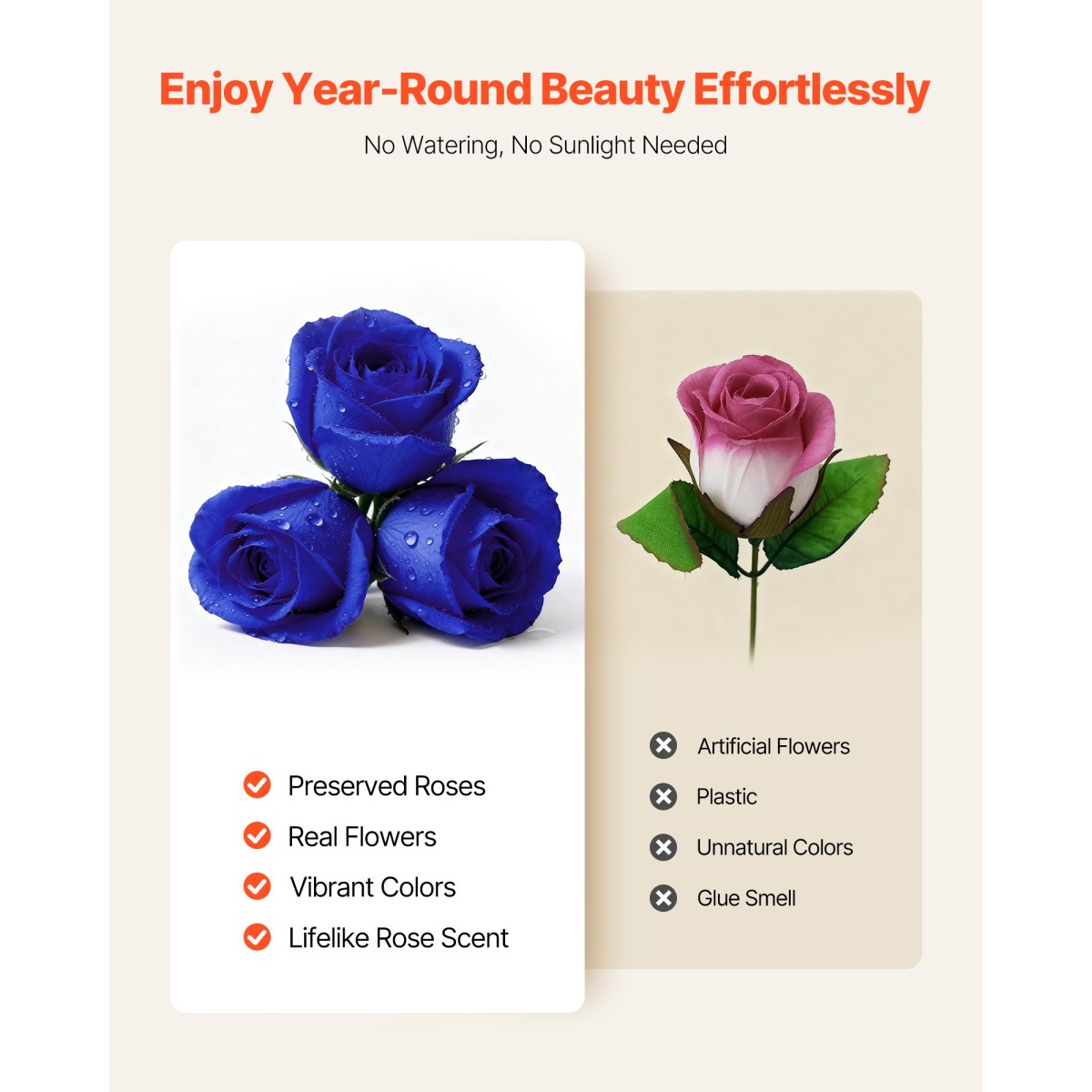 VEVOR Forever Flowers, 27 διατηρημένα τριαντάφυλλα σε κουτί σε σχήμα καρδιάς, Αιώνια λουλούδια Αθάνατη ανθοδέσμη Δώρο γενεθλίων για γυναίκες Μητέρες της γυναίκας της, επέτειος, ημέρα του Αγίου Βαλεντίνου, Χριστούγεννα, Βασιλικό Μπλε