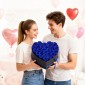 VEVOR Forever Flowers, 27 διατηρημένα τριαντάφυλλα σε κουτί σε σχήμα καρδιάς, Αιώνια λουλούδια Αθάνατη ανθοδέσμη Δώρο γενεθλίων για γυναίκες Μητέρες της γυναίκας της, επέτειος, ημέρα του Αγίου Βαλεντίνου, Χριστούγεννα, Βασιλικό Μπλε