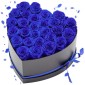 VEVOR Forever Flowers, 27 διατηρημένα τριαντάφυλλα σε κουτί σε σχήμα καρδιάς, Αιώνια λουλούδια Αθάνατη ανθοδέσμη Δώρο γενεθλίων για γυναίκες Μητέρες της γυναίκας της, επέτειος, ημέρα του Αγίου Βαλεντίνου, Χριστούγεννα, Βασιλικό Μπλε