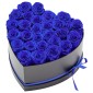 VEVOR Forever Flowers, 27 διατηρημένα τριαντάφυλλα σε κουτί σε σχήμα καρδιάς, Αιώνια λουλούδια Αθάνατη ανθοδέσμη Δώρο γενεθλίων για γυναίκες Μητέρες της γυναίκας της, επέτειος, ημέρα του Αγίου Βαλεντίνου, Χριστούγεννα, Βασιλικό Μπλε