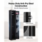 Θήκη τυφεκίου VEVOR Gun Safe, βαρέως τύπου χαλύβδινο ντουλάπι ψυχρής έλασης με ψηφιακό πληκτρολόγιο & κλειδί, μεγάλο μακρύ ντουλάπι όπλων με γεμιστήρα και φωτισμό LED, ρυθμιζόμενο για τουφέκια, πιστόλια, κυνηγετικό όπλο (Απαιτείται συναρμολόγηση)