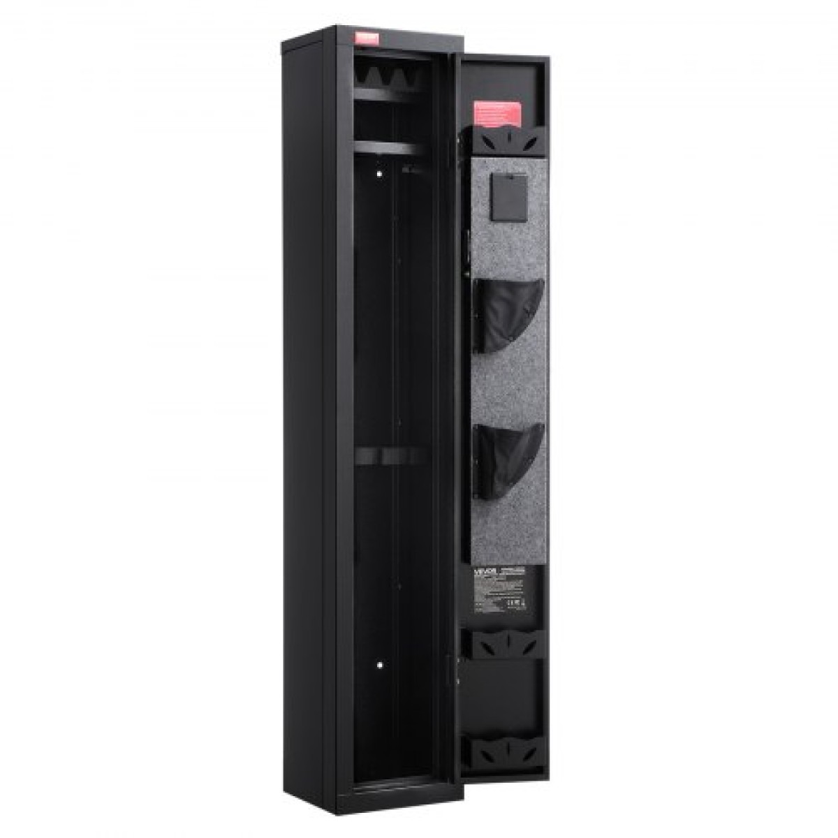 Θήκη τυφεκίου VEVOR Gun Safe, βαρέως τύπου χαλύβδινο ντουλάπι ψυχρής έλασης με ψηφιακό πληκτρολόγιο & κλειδί, μεγάλο μακρύ ντουλάπι όπλων με γεμιστήρα και φωτισμό LED, ρυθμιζόμενο για τουφέκια, πιστόλια, κυνηγετικό όπλο (Απαιτείται συναρμολόγηση)