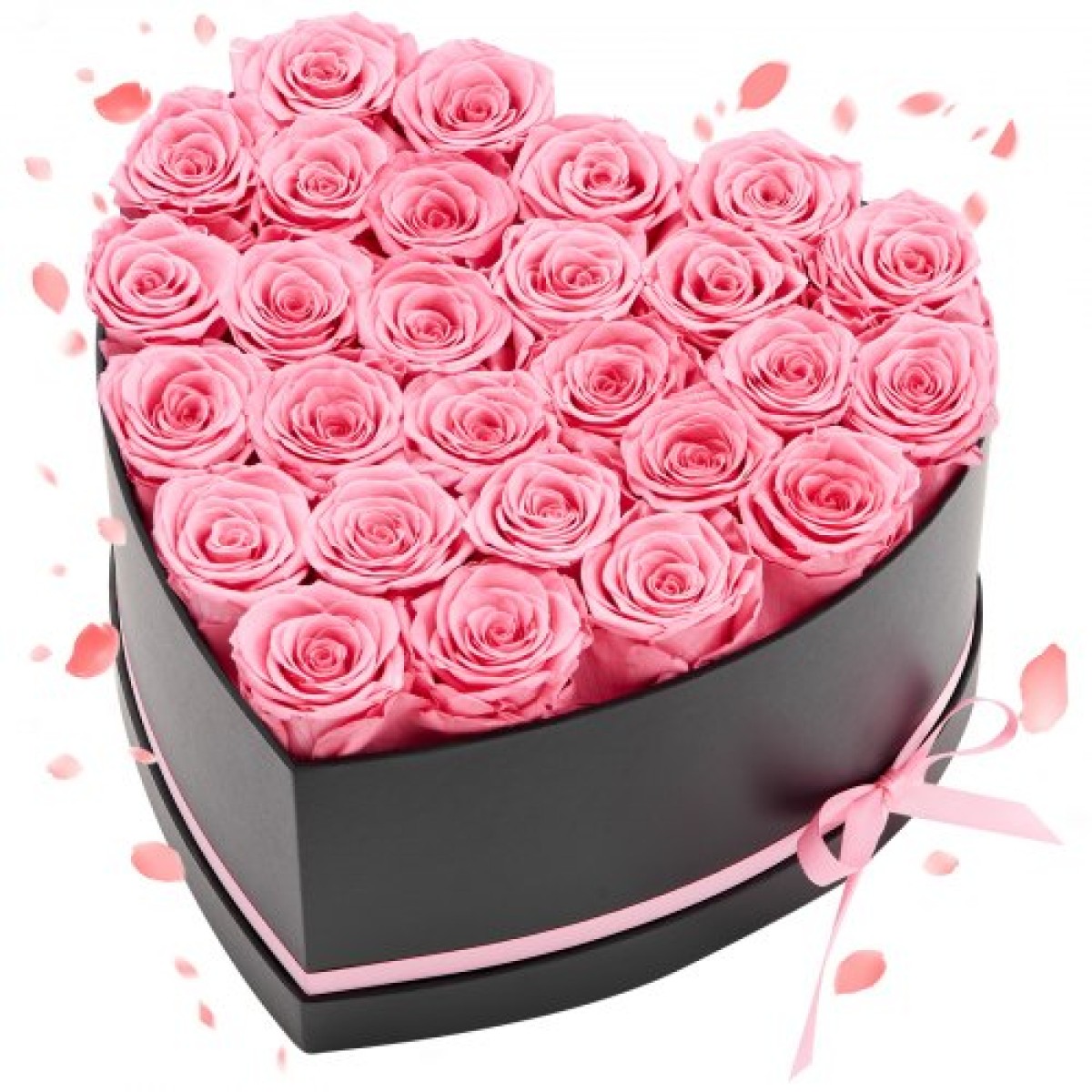 VEVOR Forever Flowers, 27 διατηρημένα τριαντάφυλλα σε κουτί σε σχήμα καρδιάς, Αιώνια λουλούδια Αθάνατη ανθοδέσμη Δώρο γενεθλίων για γυναίκες Μητέρες της γυναίκας της, Επέτειος, Ημέρα του Αγίου Βαλεντίνου, Χριστούγεννα, Ροζ