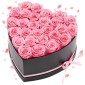 VEVOR Forever Flowers, 27 διατηρημένα τριαντάφυλλα σε κουτί σε σχήμα καρδιάς, Αιώνια λουλούδια Αθάνατη ανθοδέσμη Δώρο γενεθλίων για γυναίκες Μητέρες της γυναίκας της, Επέτειος, Ημέρα του Αγίου Βαλεντίνου, Χριστούγεννα, Ροζ