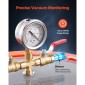 Θάλαμος κενού VEVOR 18,93 L με αντλία, 3,5 CFM 99 L/min, Μονοβάθμια αντλία κενού, κιτ θαλάμου απαέρωσης από ανοξείδωτο χάλυβα, καπάκι από σκληρυμένο γυαλί, σωλήνας 1,5 m, για σταθεροποίηση ρητίνης σιλικόνης απαερίωσης ξύλου