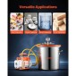 Θάλαμος κενού VEVOR 18,93 L με αντλία, 3,5 CFM 99 L/min, Μονοβάθμια αντλία κενού, κιτ θαλάμου απαέρωσης από ανοξείδωτο χάλυβα, καπάκι από σκληρυμένο γυαλί, σωλήνας 1,5 m, για σταθεροποίηση ρητίνης σιλικόνης απαερίωσης ξύλου