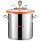 Θάλαμος κενού VEVOR 18,93 L με αντλία, 3,5 CFM 99 L/min, Μονοβάθμια αντλία κενού, κιτ θαλάμου απαέρωσης από ανοξείδωτο χάλυβα, καπάκι από σκληρυμένο γυαλί, σωλήνας 1,5 m, για σταθεροποίηση ρητίνης σιλικόνης απαερίωσης ξύλου