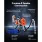 Ψεκαστήρας βαφής VEVOR Stand Airless, 1500W, 3300PSI Ψεκαστήρας χωρίς αέρα υψηλής πίεσης, Βούρτσα καθαρισμού, σωλήνας, ράβδος επέκτασης, ακροφύσια, Ηλεκτρική μηχανή ψεκασμού βαφής για μεγάλα διαμερίσματα, κτίρια εργοστασίων