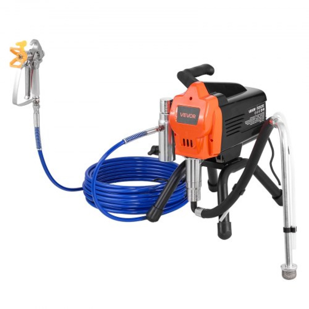 Ψεκαστήρας βαφής VEVOR Stand Airless, 1500W, 3300PSI Ψεκαστήρας χωρίς αέρα υψηλής πίεσης, Βούρτσα καθαρισμού, σωλήνας, ράβδος επέκτασης, ακροφύσια, Ηλεκτρική μηχανή ψεκασμού βαφής για μεγάλα διαμερίσματα, κτίρια εργοστασίων