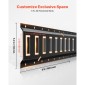 VEVOR E-Track Tie-Down Rail Kit, 6 Pack 1,5 m E Rails Track, 26 Pcs Περιλαμβάνει 2 Ratchet Straps & 6 O-Rings & 6 Tie-Offs with D-Ring & 12 End Caps, Fit for Garages Vans Trailers Motorcycles