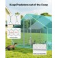 VEVOR Large Metal Chicken Coop, 3 x 3 x 2 m, Walk-in Chicken Run House με αδιάβροχο κάλυμμα και στιβαρό σκελετό, στυλό πάπιας κλουβιού πουλερικών Spire Roof για κουνέλι κοτέτσι, πάπια χήνας, εξωτερική χρήση σε φάρμα πίσω αυλής