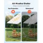 VEVOR Large Metal Chicken Coop, 3 x 3 x 2 m, Walk-in Chicken Run House με αδιάβροχο κάλυμμα και στιβαρό σκελετό, στυλό πάπιας κλουβιού πουλερικών Spire Roof για κουνέλι κοτέτσι, πάπια χήνας, εξωτερική χρήση σε φάρμα πίσω αυλής