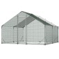 VEVOR Large Metal Chicken Coop, 3 x 3 x 2 m, Walk-in Chicken Run House με αδιάβροχο κάλυμμα και στιβαρό σκελετό, στυλό πάπιας κλουβιού πουλερικών Spire Roof για κουνέλι κοτέτσι, πάπια χήνας, εξωτερική χρήση σε φάρμα πίσω αυλής