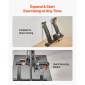 VEVOR Bike Trainer, Αντίσταση 6 Επιπέδων, Τροχοί 660,4-736,6 mm & 700C, Πτυσσόμενη μαγνητική σταθερή βάση ποδηλάτου για ιππασία άσκησης σε εσωτερικούς χώρους με σουβλάκι γρήγορης απελευθέρωσης & μπλοκ ανύψωσης μπροστινού τροχού, μαύρο